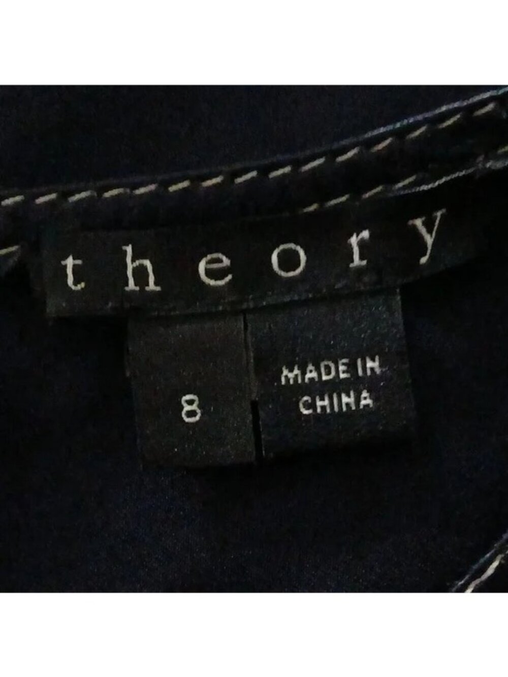 Theory Navy Silk Sleeveless Sheath Dress - Picture 6 of 6